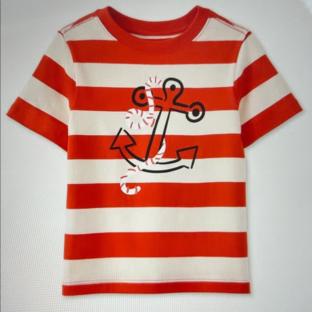 Hanna Andersson Anchor Striped TShirt, 6-7